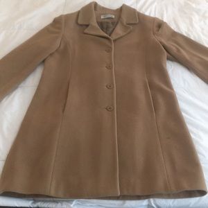 Women’s size 12 wool camel colored dress coat